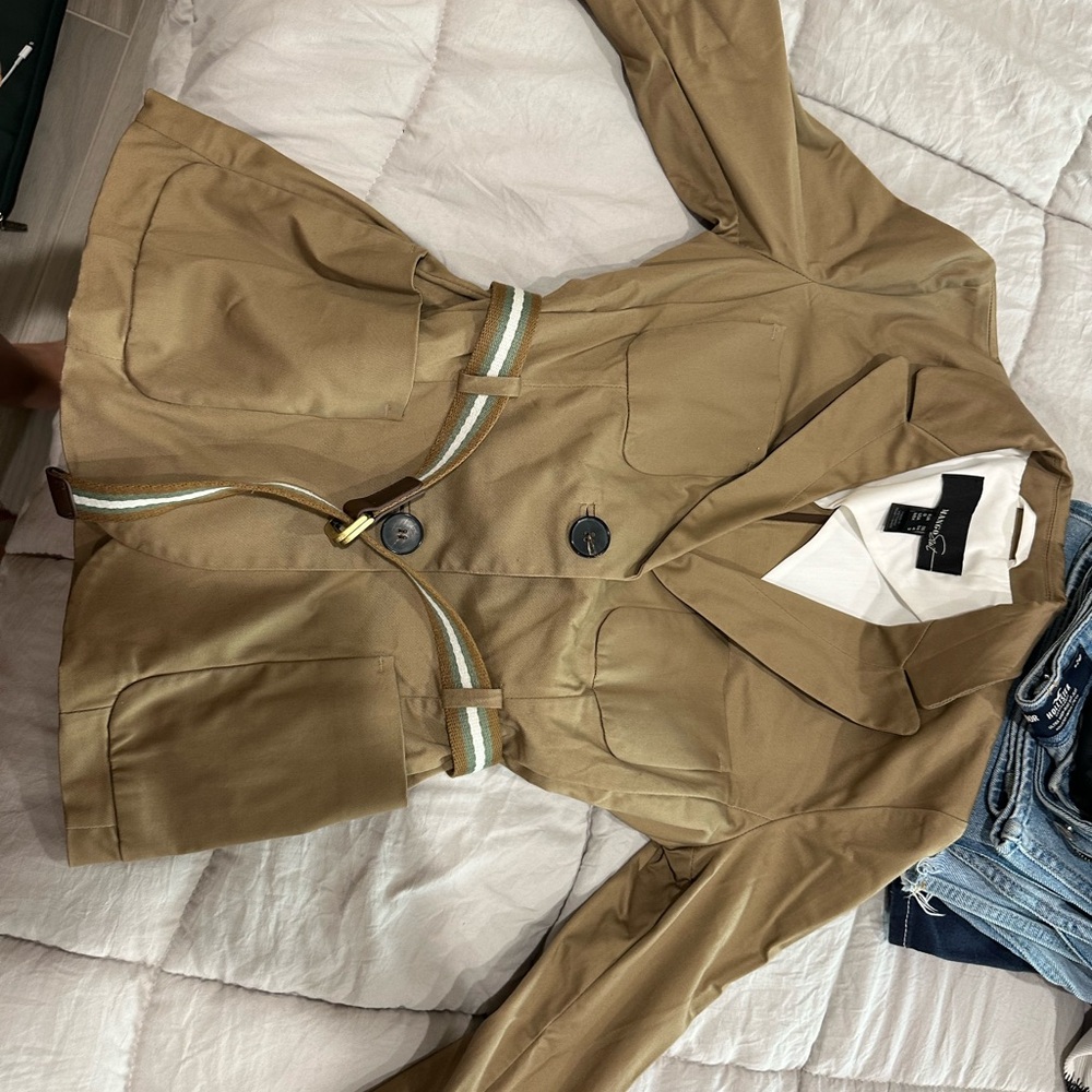 Mango Camel Blazer with Belt